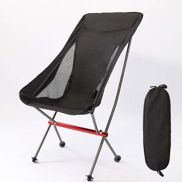 Outdoor folding portable aviation aluminum alloy chair lounge chair camping all aluminum bracket camping chair