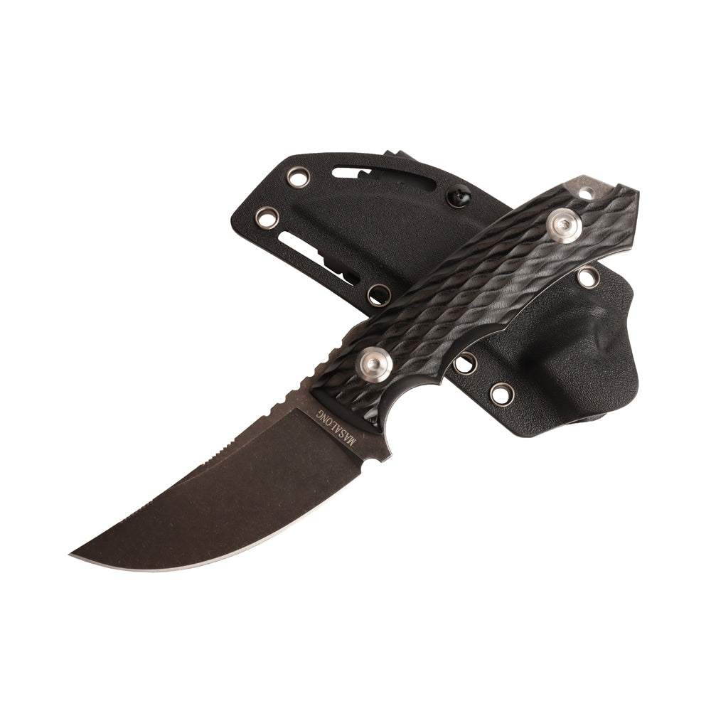 MASALONG 14C28N Steel Black Fixed Blade Knife for Tactical Survival Hiking Outdoor Hunting kni266