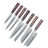Masalong High Quality  Damascus Steel Professional Knife Set For Chefs