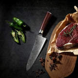 MASALONG Kitchen13 Chef Damascus VG10 steel professional beef kitchen knife Acid branch handle