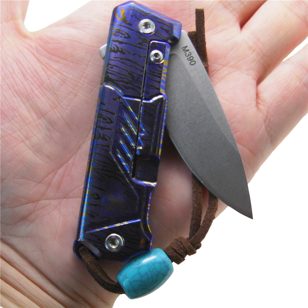 MASALONG Kni183 High-end mini steel blue guard folding knife Tactical Survival Tools Outdoor Camping Hunting Knife