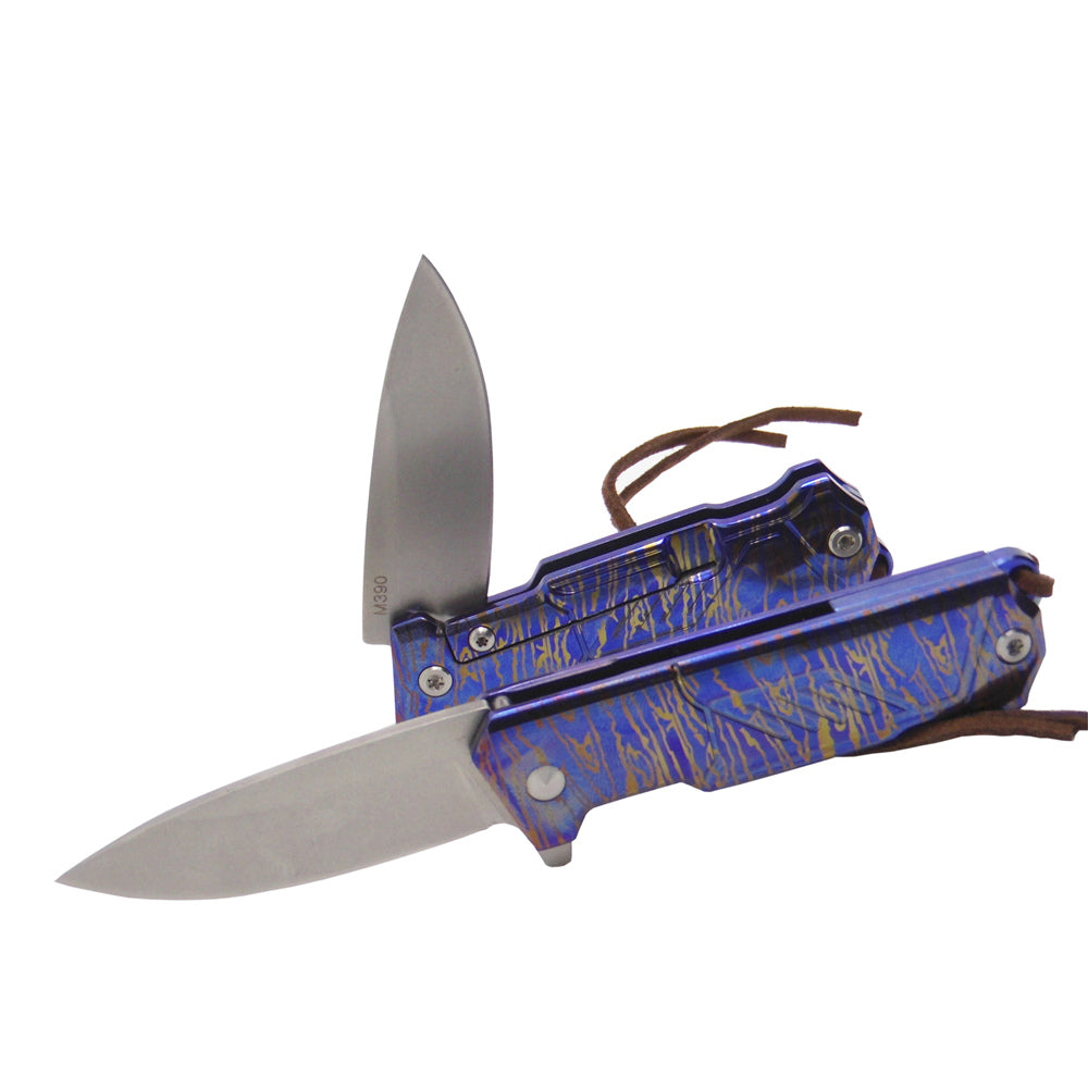 MASALONG Kni183 High-end mini steel blue guard folding knife Tactical Survival Tools Outdoor Camping Hunting Knife