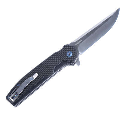 Masalong Quickly Open pocket Folding Knife Kni243 7cr17 Blade With carbon fiber G10 Handle For Outdoor Portable Home Practical