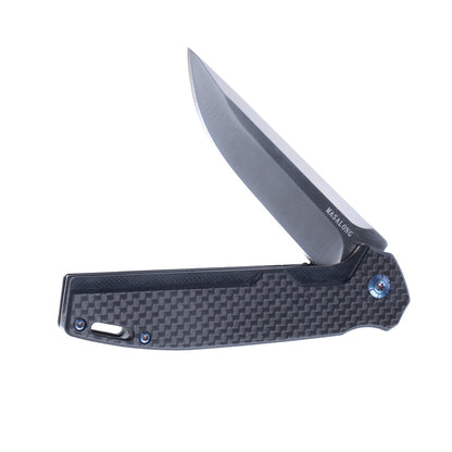 Masalong Quickly Open pocket Folding Knife Kni243 7cr17 Blade With carbon fiber G10 Handle For Outdoor Portable Home Practical