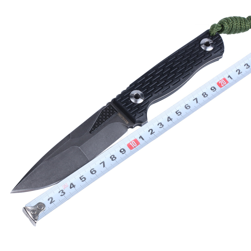 MASALONG kni244 Super Hard Tactical Outdoor Camping D2 steel fixed blade knives