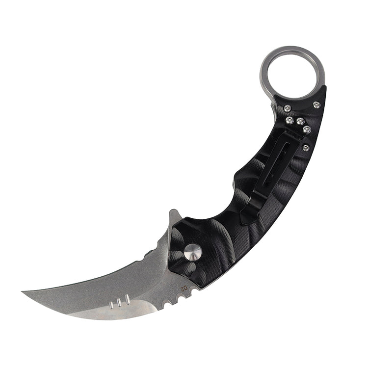 MASALONG kni204 Outdoor Survival Claw Tactical folding knife D2 Steel