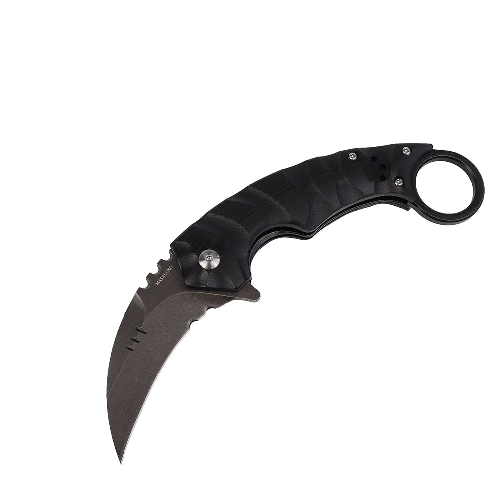 MASALONG kni204 Outdoor Survival Claw Tactical folding knife D2 Steel EDC knives