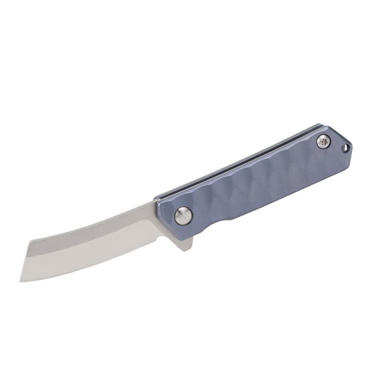 MASALONG Kni208 Small Mini Folding Pocket D2 Steel  blue Titanium TC4 Handle Knives