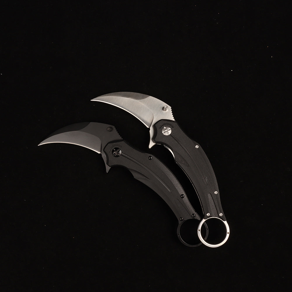 Masalong kni250 falcon folding claw pocket survival tactical knife D2 steel blade karambit