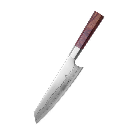 MASALONG Kitchen5 Very Sharp Chef Knives Red Acid Branch Handle Water Ripple Kitchen Knife