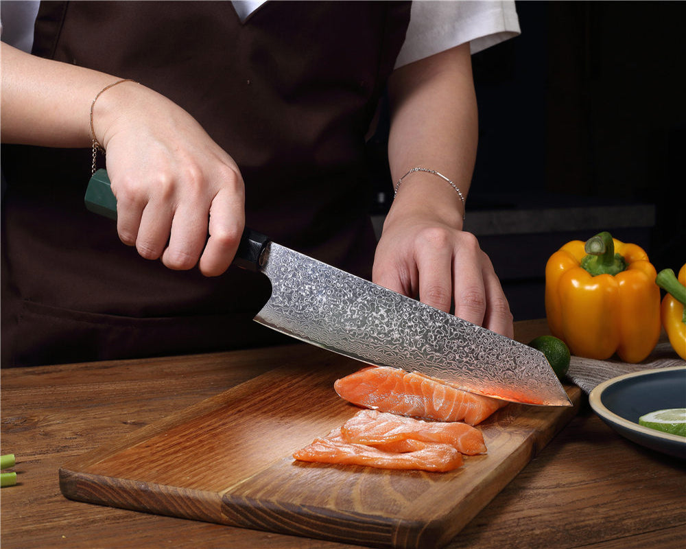 MASALONG Kitchen6 Japanese Chef Sharp Knife 67 Layers Damascus Steel，Suitable For Cutting Meat, Vegetables And Other Food longth 33cm (13 inch)