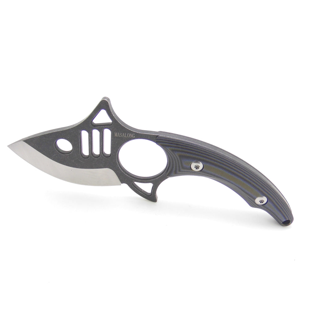MASALONG Kni159 Knife Large mouth Shark Camp Hunting Survival Pocket K