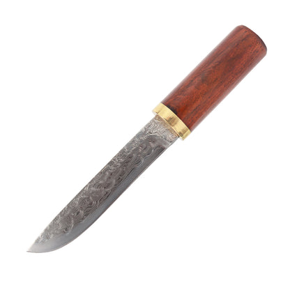 MASALONG KNI210 Damascus steel blade rosewood office decoration cigar shape knife