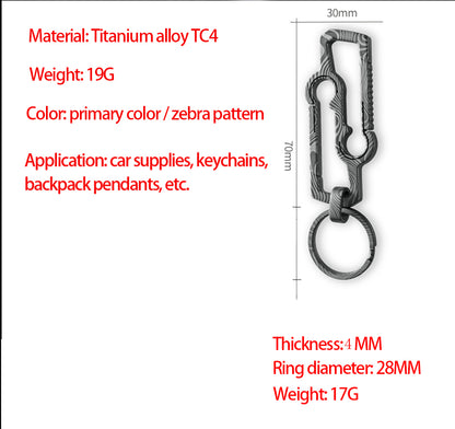 MASALONG MK04 Titanium Quick Release Keychain Hook Automotive Durable Integrated Spring Clip