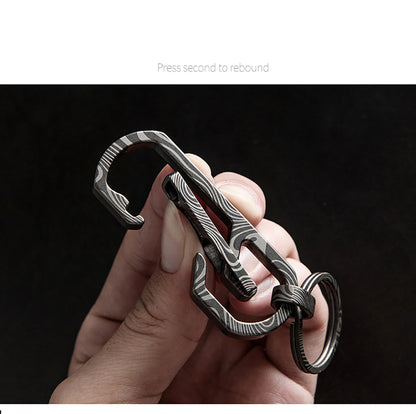 MASALONG MK06 Titanium Quick Release Keychain Duty Key Chain Hook Durable Integrated Spring Clip key chain