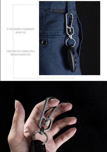 MASALONG MK06 Titanium Quick Release Keychain Duty Key Chain Hook Durable Integrated Spring Clip key chain