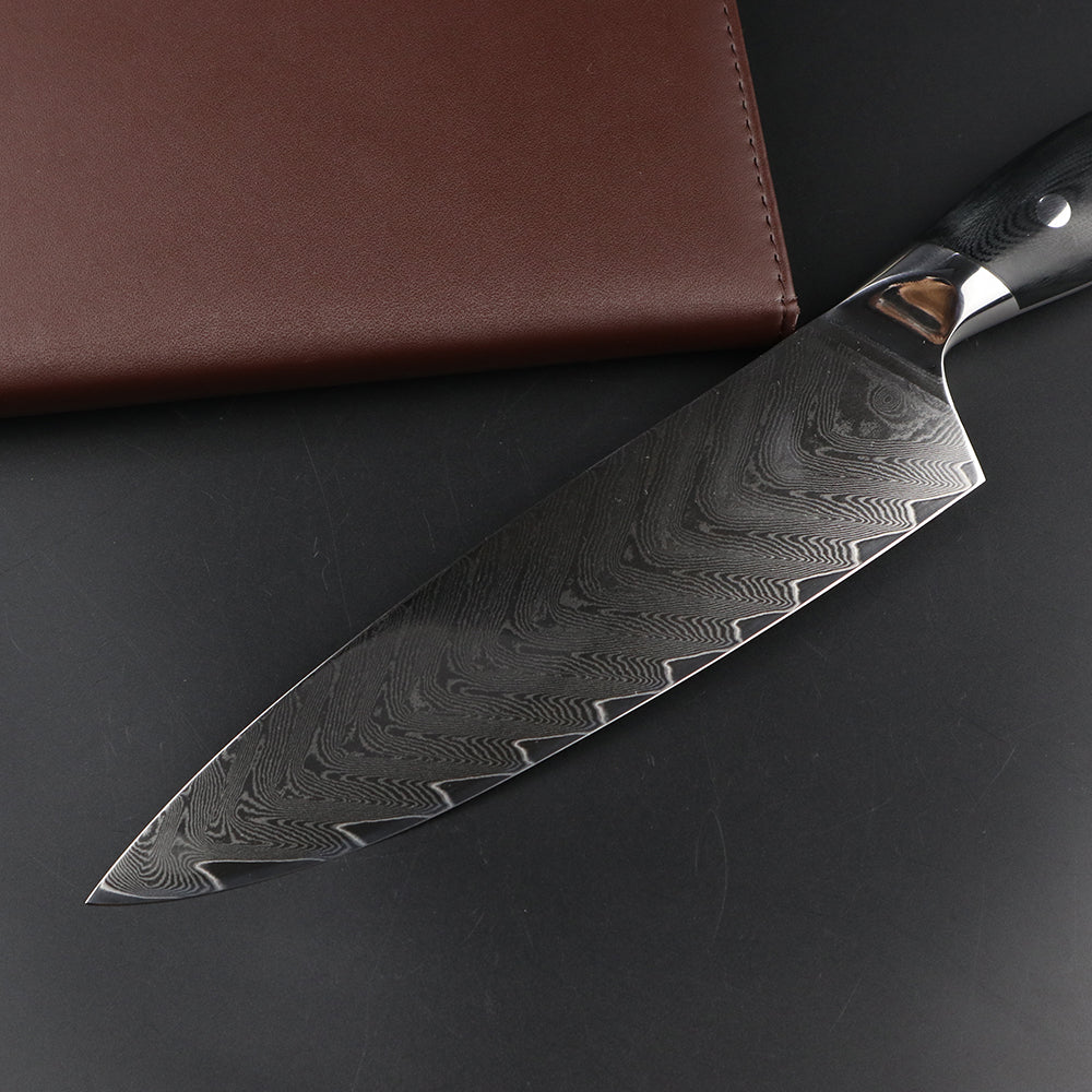 MASALONG kitchen14 Chef's Knives - Kitchen Chef Knife Pro VG10 Damascus 67 Layers Steel - Dishwasher Safe G10 Handle - 8"