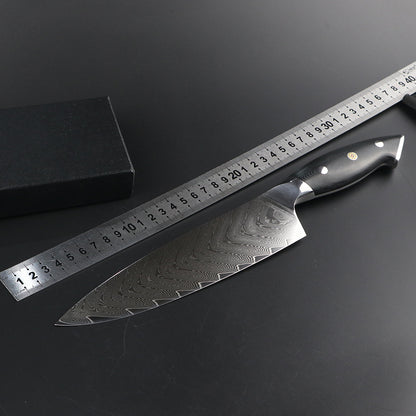 Cuchillos de chef MASALONG kitchen14 - Cuchillo de chef de cocina Pro VG10 Damasco de 67 capas de acero - Mango G10 apto para lavavajillas - 8"