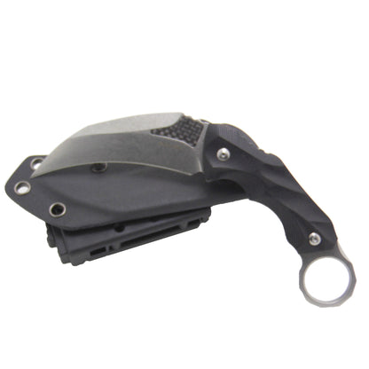 MASALONG kni145 Survival Tactical Hunting karambit Knife D2 Blade with kydex sheath