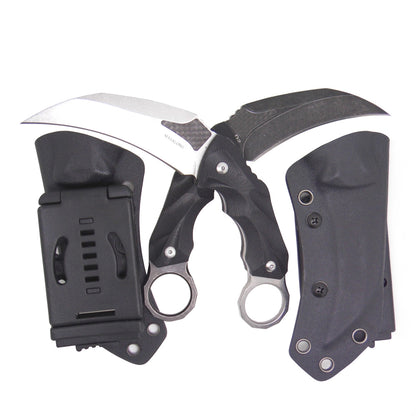 MASALONG kni145 Survival Tactical Hunting karambit Knife D2 Blade with kydex sheath