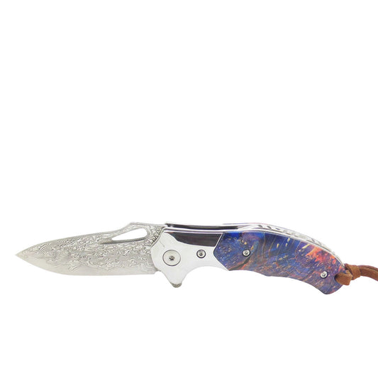 MASALONG Kni157 Flamingo Forged Damascus VG10 Steel Sharp Pocket Folding Knife Of Bearing Quick Opening