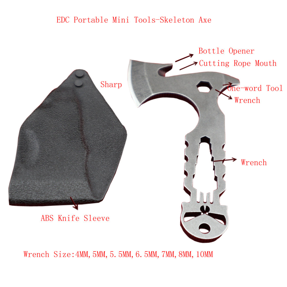 MASALONG Kni173 EDC Multi-functional High Hardness Blade Mini Tool-Skeleton Axe