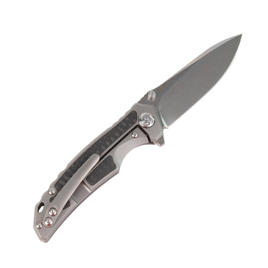 MASALONG kni213 high-end folding knife S35VN steel blade outdoor Titanium alloy + carbon fiber patch knife