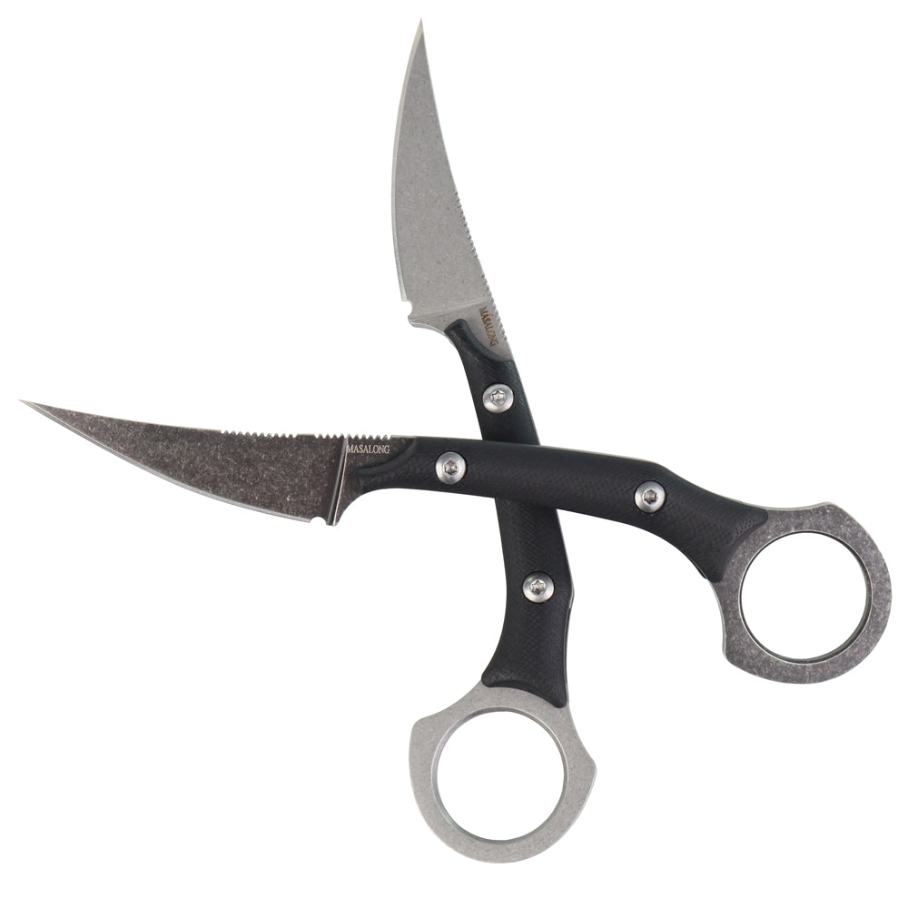 Masalong Boar tusks kni225 karambit mini Tactical knife