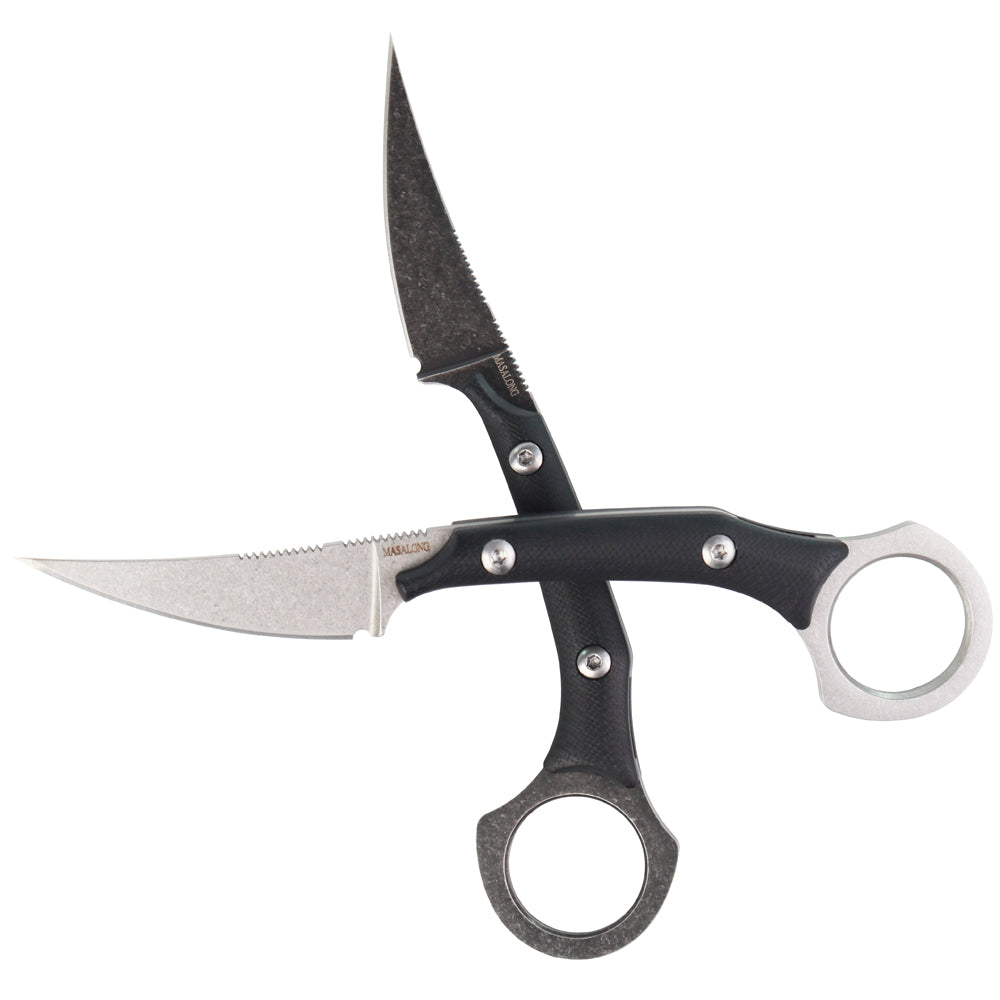 Masalong Boar tusks kni225 karambit mini Tactical knife