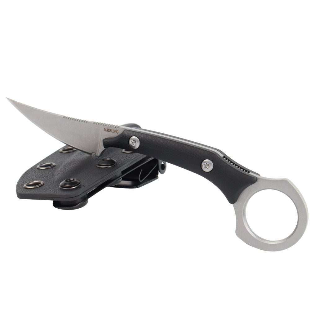 Masalong Boar tusks kni225 karambit mini Tactical knife