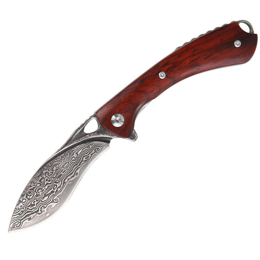 MASALONG Damascus Folding Tactical Knife