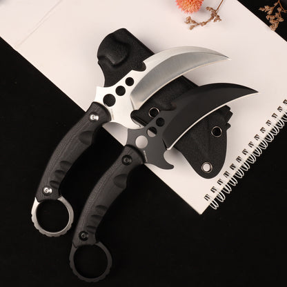 Masalong kni253 Outdoor Tactical Camping Survival Fixed Claw Blade Knife High carbon stainless steel karambit