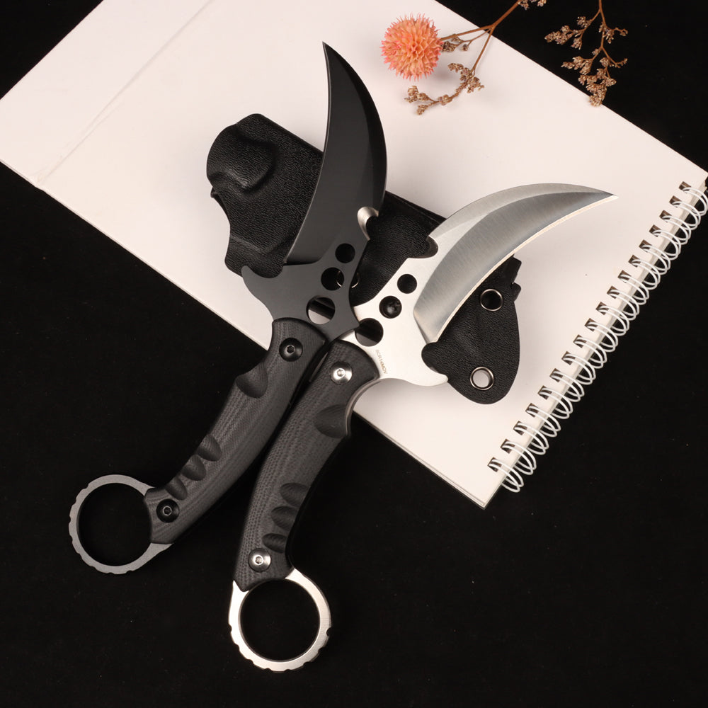 Masalong kni253 Outdoor Tactical Camping Survival Fixed Claw Blade Knife High carbon stainless steel karambit