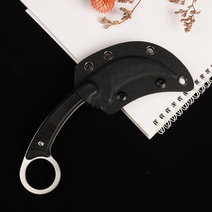 MASALONG kni257 High carbon stainless steel,Mini Claw Tactical Fixed blade knife with sheath karambit