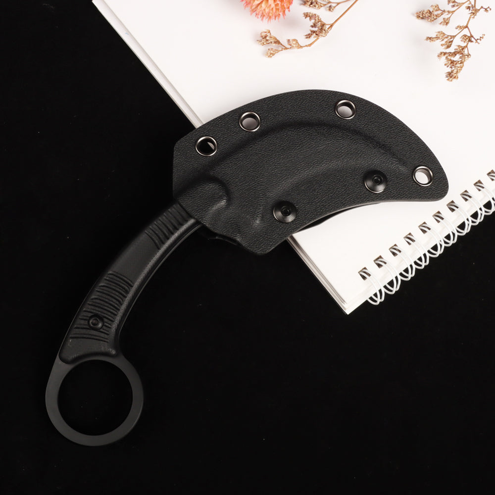 MASALONG kni257 High carbon stainless steel,Mini Claw Tactical Fixed blade knife with sheath karambit