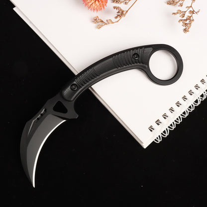 MASALONG kni257 High carbon stainless steel,Mini Claw Tactical Fixed blade knife with sheath karambit