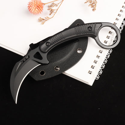 MASALONG kni257 High carbon stainless steel,Mini Claw Tactical Fixed blade knife with sheath karambit