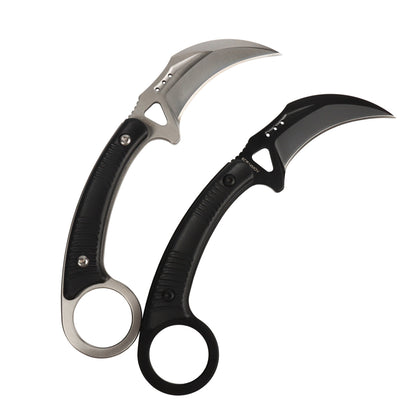 MASALONG kni257 High carbon stainless steel,Mini Claw Tactical Fixed blade knife with sheath karambit