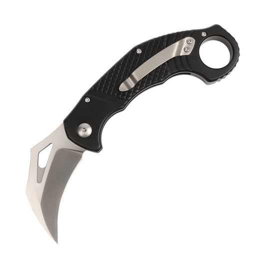 Cuchillo plegable de defensa EDC para exteriores MASALONG kni258 Eagle, hoja 8CR14MOV, cuchillo de bolsillo plegable estilo Karambit táctico para uso diario, garra táctica totalmente metálica